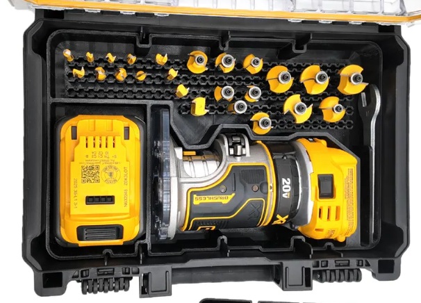 TidyTool 3D printed tool case organizer with router, bits, and battery